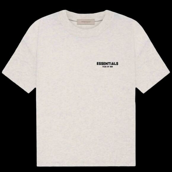 ✔️ FEAR OF GOD ESSENTIALS Men Tee T-Shirt. Medium. Light Oatmeal, Dark Oatmeal S - Picture 2 of 4